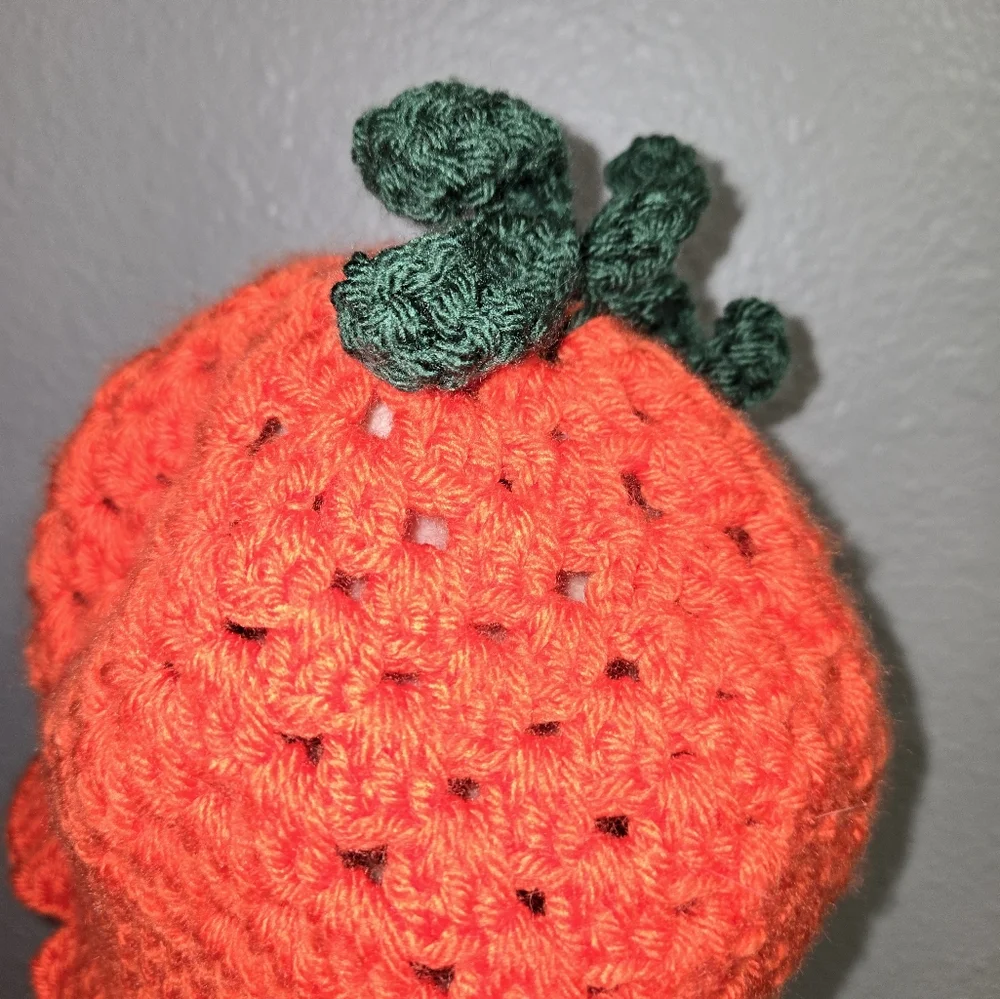 🍊Orange Fruit Crochet Bucket Hat For Toddler Girl Ages 3-5